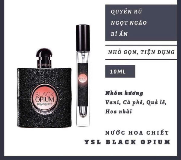 Set Nước Hoa Nữ YSL Yves Saint Laurent Black Opium EDP (90ml x 10ml x Son) mẫu mới 2024 - Hình ảnh 3