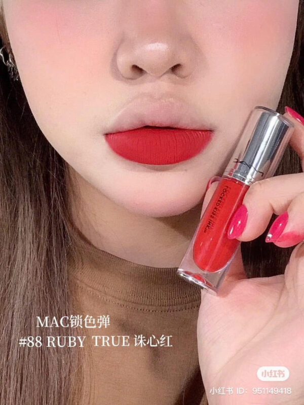 Son Kem MAC Locked Kiss Ink 88 Ruby True - Hình ảnh 2