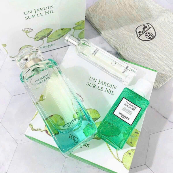 Set Nước Hoa Hermes Un Jardin Sur Le Nil EDT (100+15)ml + 40ml - Hình ảnh 4