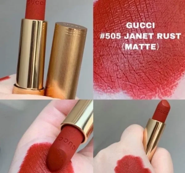 Son thỏi lì Gucci Matte 505 Janet Rust Đỏ Gạch - Limited
