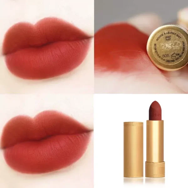 Son thỏi lì Gucci Matte 505 Janet Rust Đỏ Gạch - Limited - Hình ảnh 3