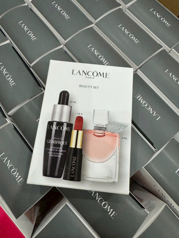 Set quà tặng mini Lancome 3 món (Serum 10ml + Nước hoa 4ml + Son 1,6g màu đỏ)