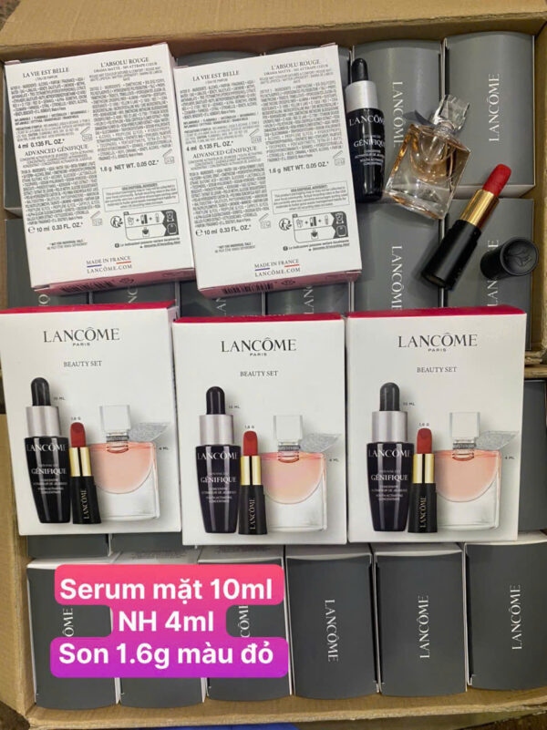 Set quà tặng mini Lancome 3 món (Serum 10ml + Nước hoa 4ml + Son 1,6g màu đỏ) - Hình ảnh 3